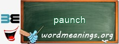 WordMeaning blackboard for paunch